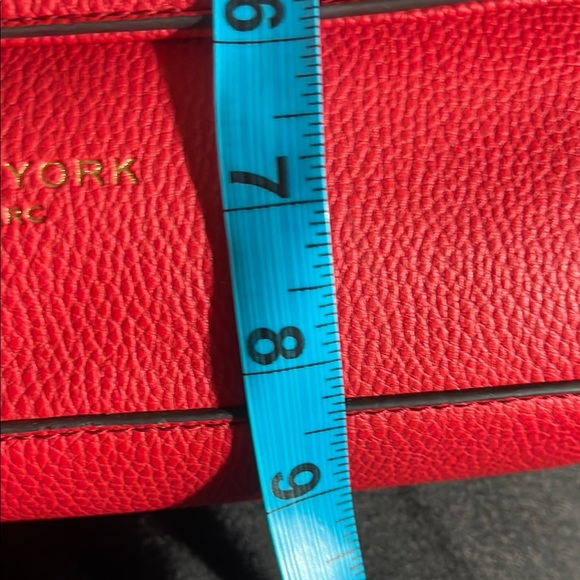 Marc New York Andrew Marc Red Chevron Crossbody Bag with Gold Accents - Picture 13 of 14